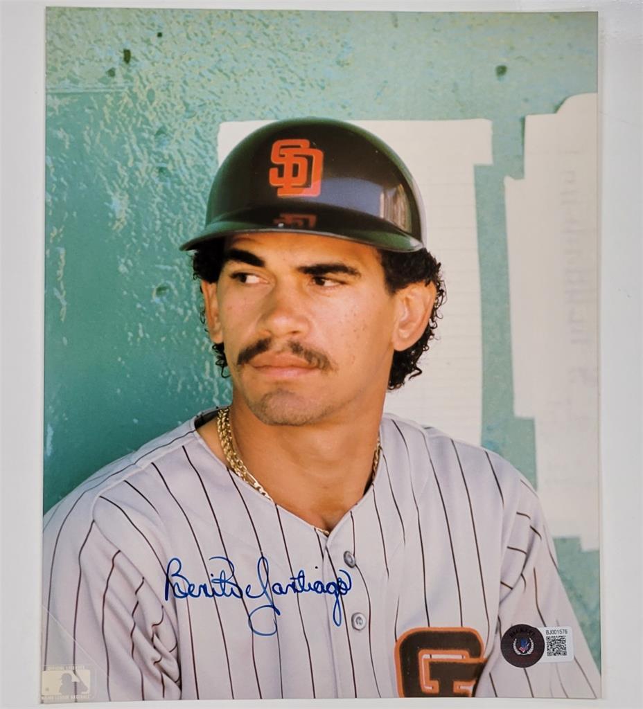 Benito Santiago signed San Diego Padres 8x10 Photo autograph BAS