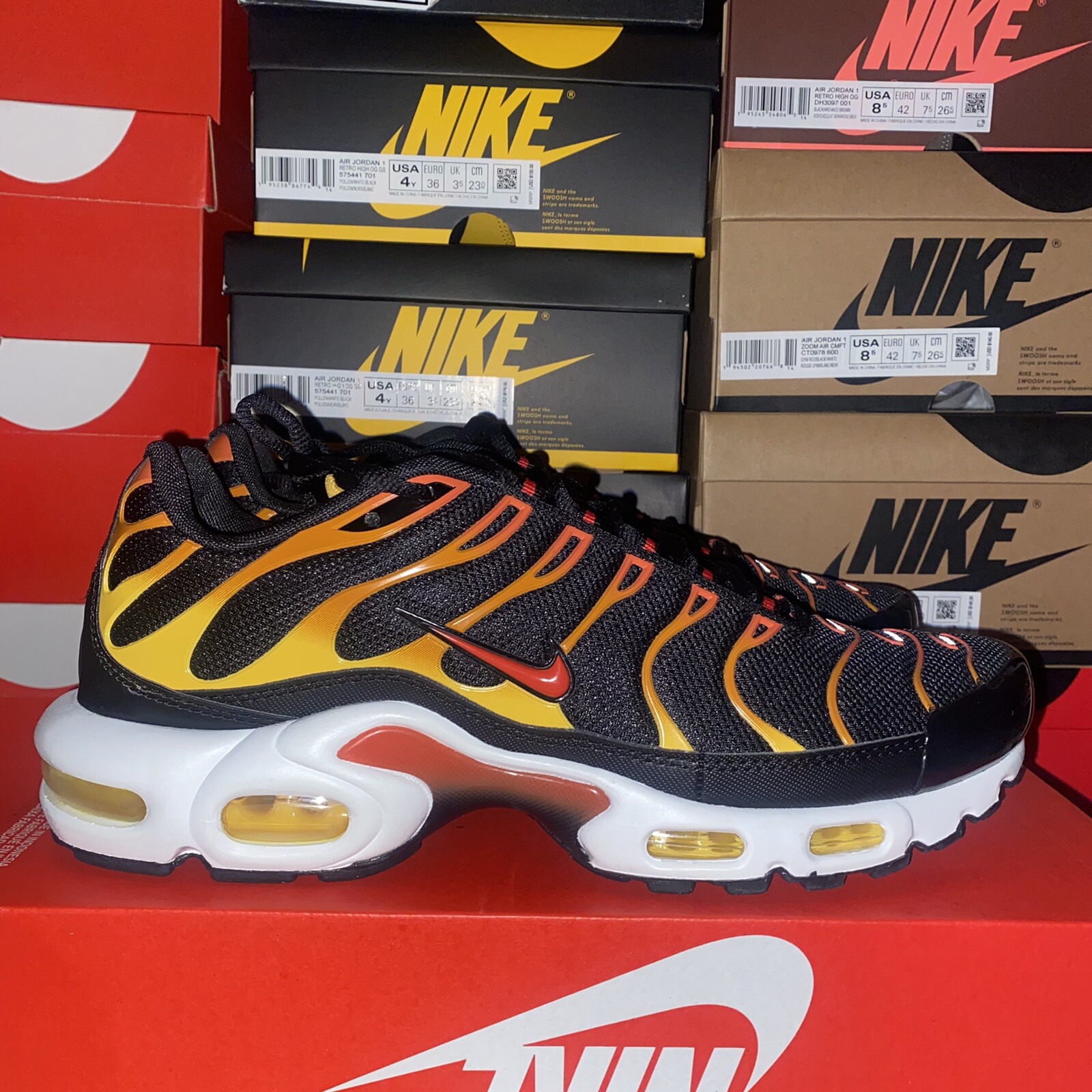 Nike Air Max Plus Reverse Sunset Black Orange White DC6094-001 Men\u0026#039;s  Size 9.5 | eBay