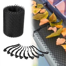 Gutter Guard Mesh 16cm x 300cm Black PP PE Filter for Home and Commercial Use