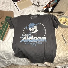 Jason Aldean Back In The Saddle Tour T-Shirt Large Gray Country Music