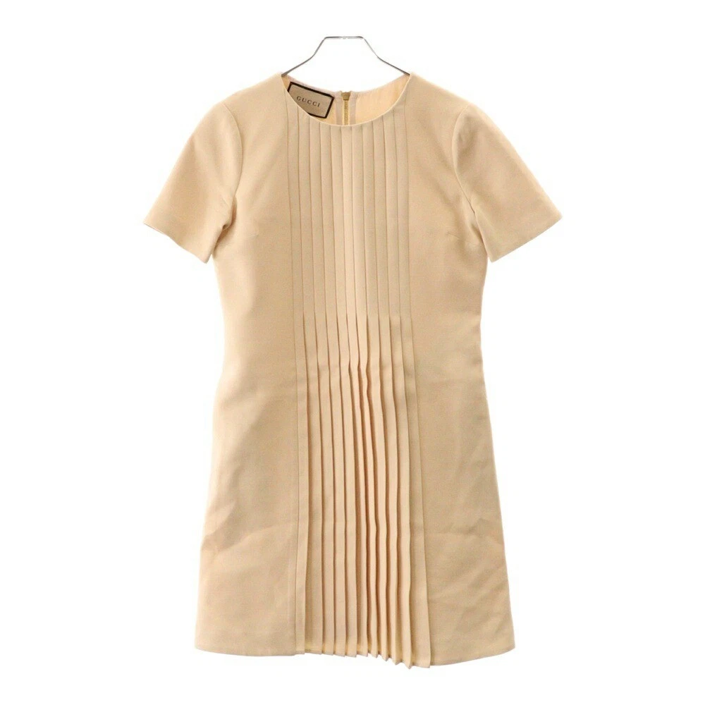 Robe manches courtes plissée laine soie Gucci taille 36 681380 Zad88 Pave r10_0404