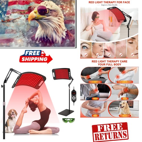 Red Light Therapy Panel with Adjustable Stand for Home Use 660nm…