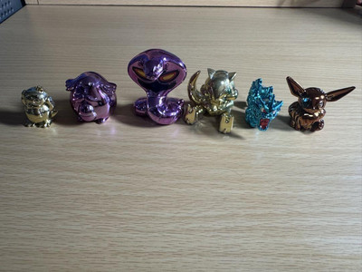Pokemon plated gold plated figures bulk sale Set Of 6pc F/S FEDEX