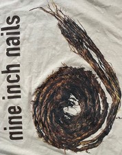Official Nine Inch Nails Band T-Shirt, Beige, Men  s 2XL, Industrial Rock