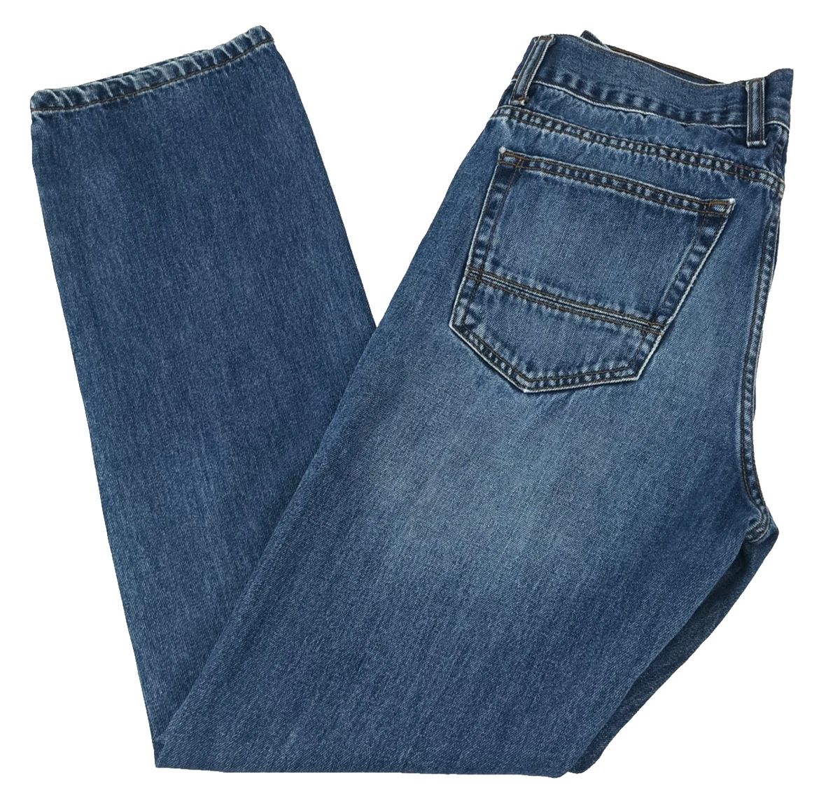 Jean Droit Burton Taille 32/32 - Délavé Bleu Foncé/noir - Coton Denim - Occasion