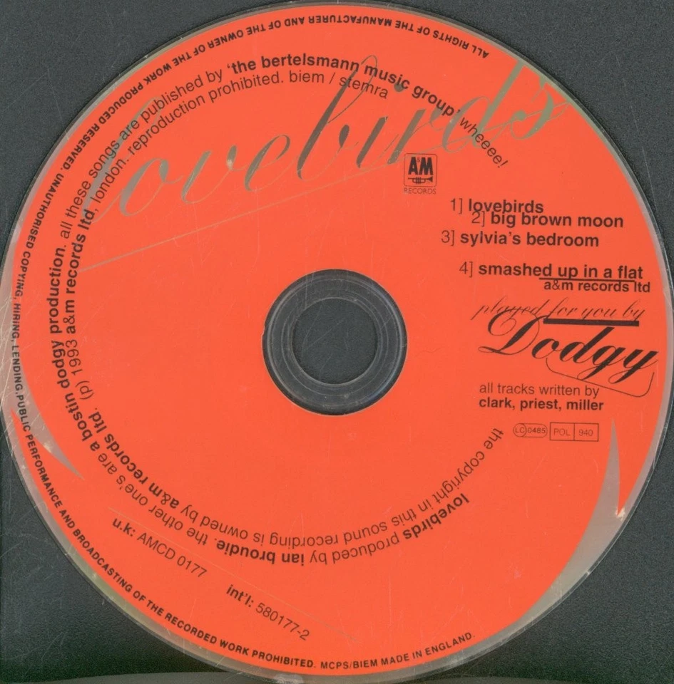 Dodgy Lovebirds CD Europe A&M 1993 AMCD0177 - Bild 3 von 3