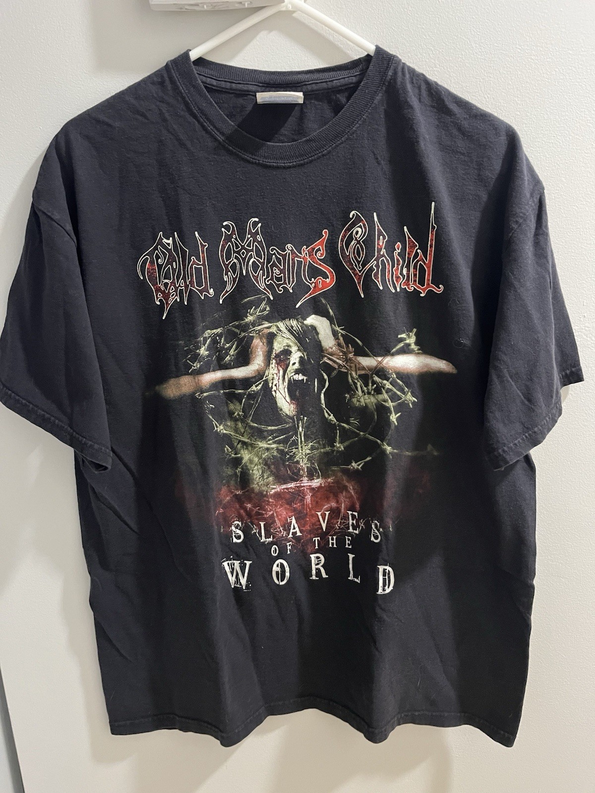 Vintage Y2K Old Mans Child Slaves Of The World Death Metal Band Tee  