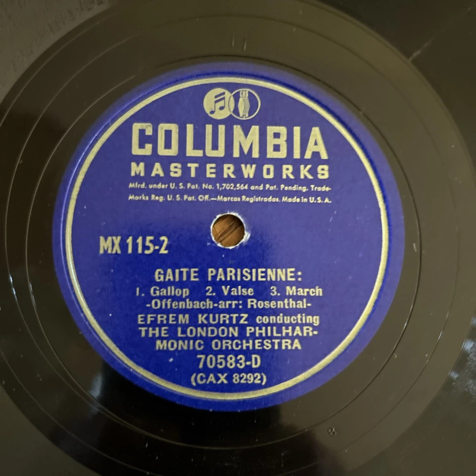GAITE PARISIENNE (1) 12" 78 RPM SET  London Phil. Orch X-115 Columbia Master 705 - Image 2 of 4