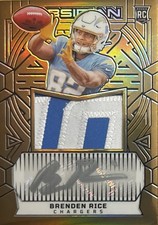 2024 Obsidian Brenden Rice Chargers Rookie Jumbo Jersey Autographs /10 #RJJ-BRE