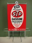 Vintage STP Gas Treatment Station Island Can Display Rack With Sign NOS Original