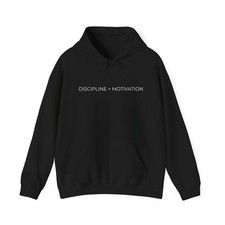 Discipline Over Motivation Hoodie Gym Workout Sweatshirt Fitness Women Mens