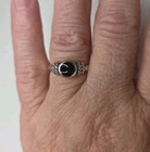 Vintage Black Onyx Sterling Silver 925 Ring