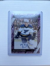 2023-24 OPC Platinum Matthew Kessel Rookie Autographs Violet Pixels /99 Auto