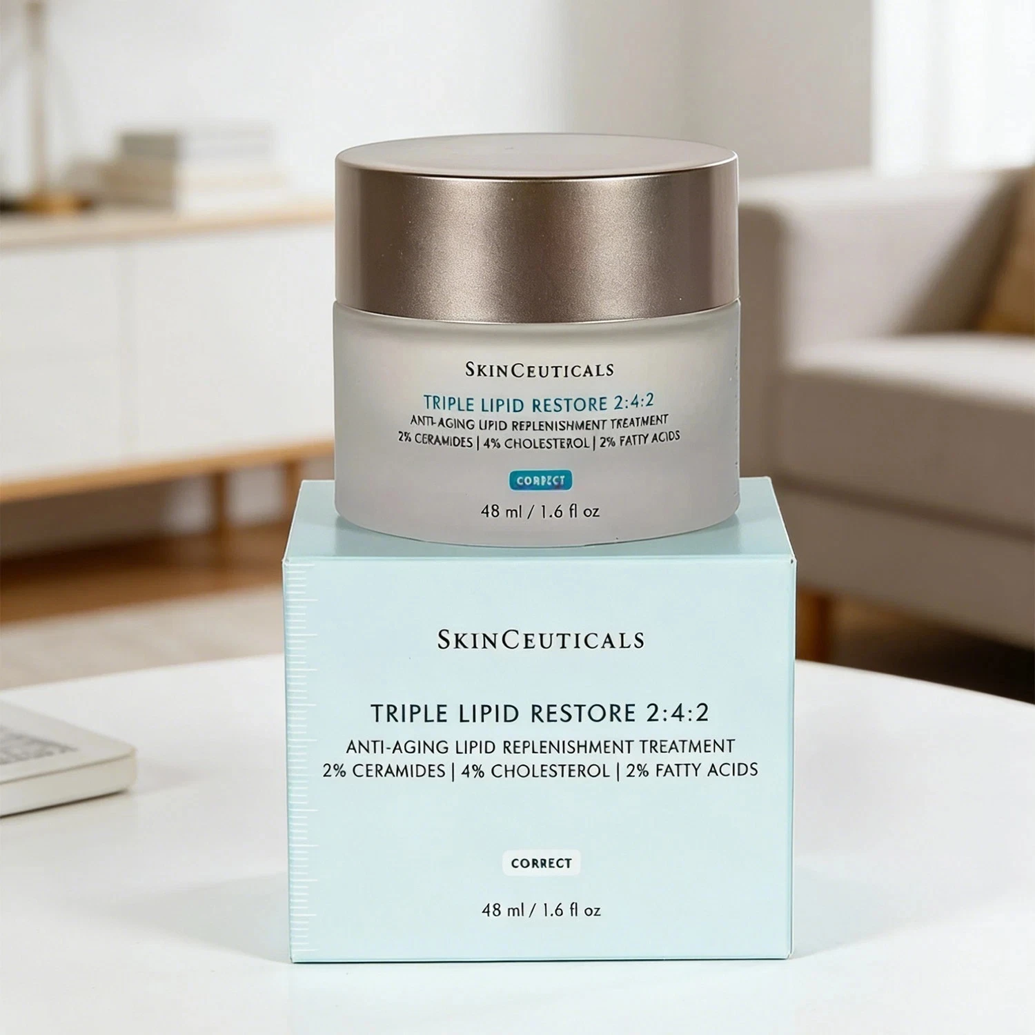 'SkinCeuticals' Triple Lipid Restore 1.6 oz Face Cream 2:4:2,48ml Sealed New US