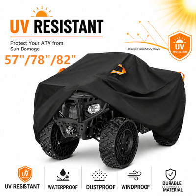 #ad #ad 57 78 82quot; UTV ATV Cover Waterproof Dust Sun UV Protect for Polaris Yamaha Honda $20.79