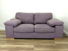 SOFA 2 Seater Lavender Fabric Removable Zip On Cushions FREE DELIVERY