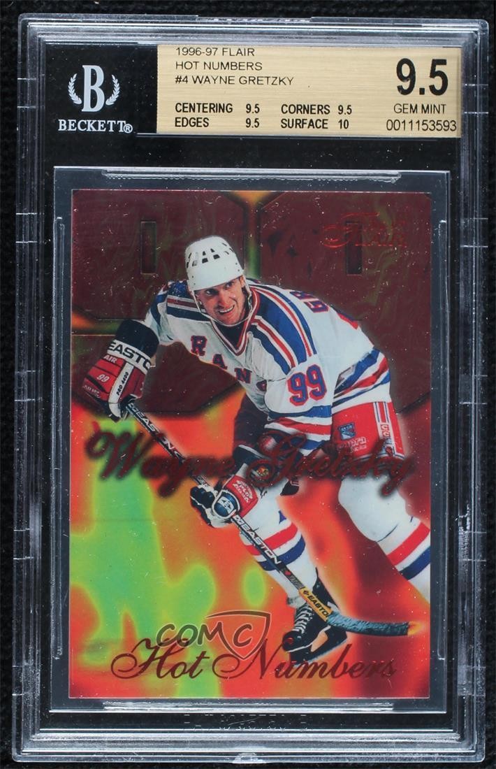 1996-97 Flair Hot Numbers Wayne Gretzky #4 BGS 9.5 GEM MINT HOF 0q3