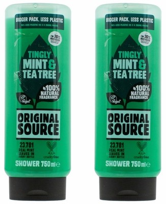 XXL Duschgel Minze & Teebaum, 2 x 750 ml