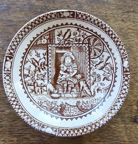 Rare Antique "Little Mae" by Charles Allerton & Sons. Ca 1890 Saucer