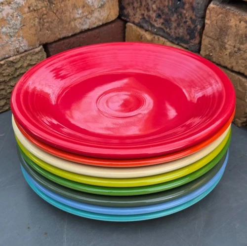 Fiesta Salad Plates - 8 Plates, 8 Colors - A Rainbow of Color!