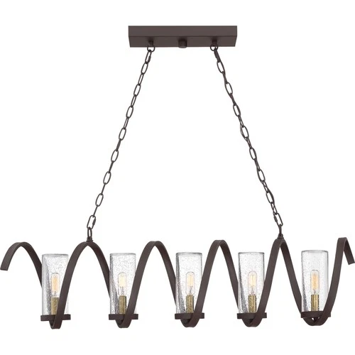 Quoizel TMT540 Bronze Tumult 5-Light 40"W Chandelier - Picture 3 of 5