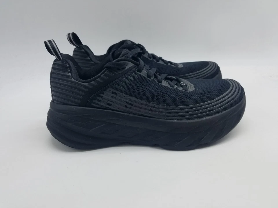 Hoka One One Bondi 6 Women's Size 8.5 D (Wide) Running Shoes Black - Image 2 of 4