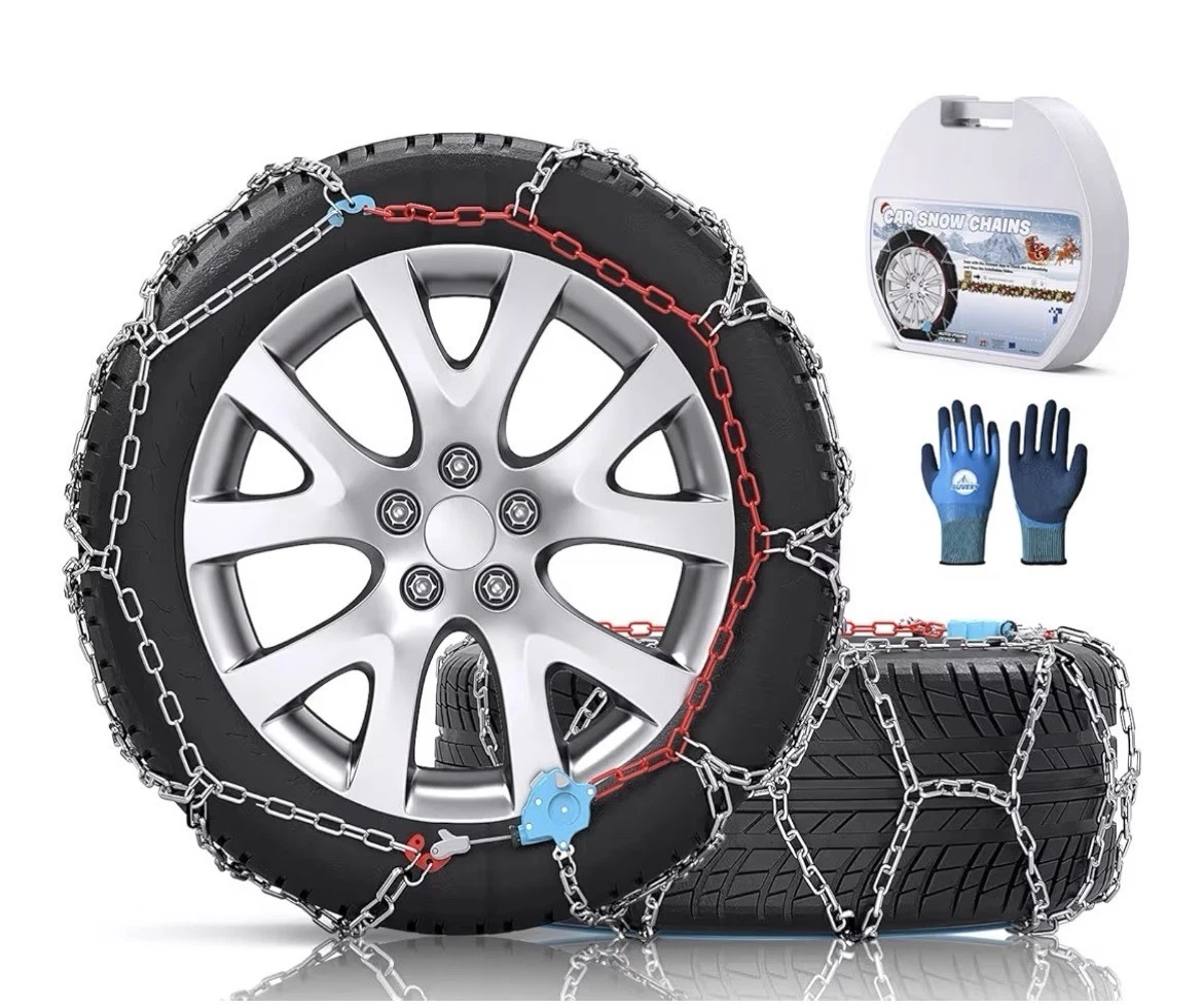 Auveby XM-120 Auto Fixing Snow Chains 1-Min Quick Fit Set of 2 New Sealed