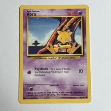 Abra 43/102 Base Set Common 1999 Pokémon Game Card WOTC - LP 
