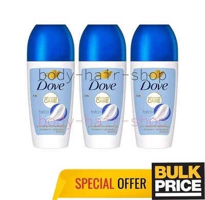 Dove Talco Deodorant Roll-On Advanced Care 72H Schweißgeruchsschutz 50ml...