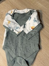 Primark Cares Baby Long Sleeve Bodysuit 2 Pack 0-3 Months | Newborn Essentials