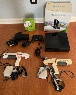 Microsoft Xbox 360 E Bundle 400GB Black Console With Box See Pictures