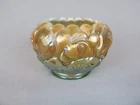 Fenton Waterlily Carnival Glass Rosebowl in Aqua Opal