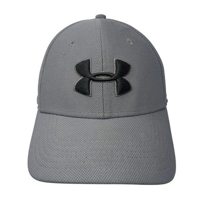 Under Armour Blitzing Fitted Hat Gray L/XL Stretch UA Classic Fit