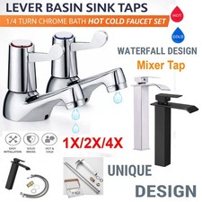 Basin Sink Mixer Taps Tall Waterfall Tap Bathroom Disabled Lever Hot Cold Faucet