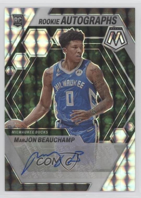 2022-23 Panini Mosaic Rookie Auto Mosaic MarJon Beauchamp #RA-BEA Auto RC 1gs7
