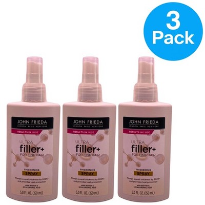 John Frieda Ultra Filler+ Thickening Spray for Fine Hair Biotin 5oz 3 Pack
