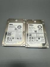 Lot of 2 Dell 600GB 15K SAS 12Gb/s 2.5" Hard Drive Wiped Tested