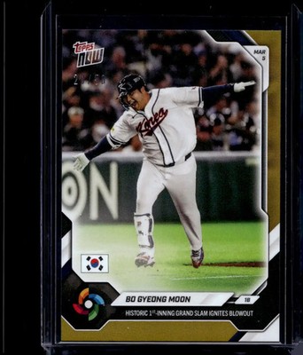 2026 Topps Now World Baseball Classic #WB2 Bo Gyeong Moon Gold Foil #d 20/50 WBC