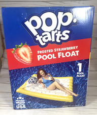 Sunny Days Frosted Strawberry Pop Tarts Pool Water Float Large 65.5"x46"x6"