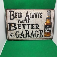 "Garage Beer"-Metal Sign for Bar/Man Cave/Garage/Game Room