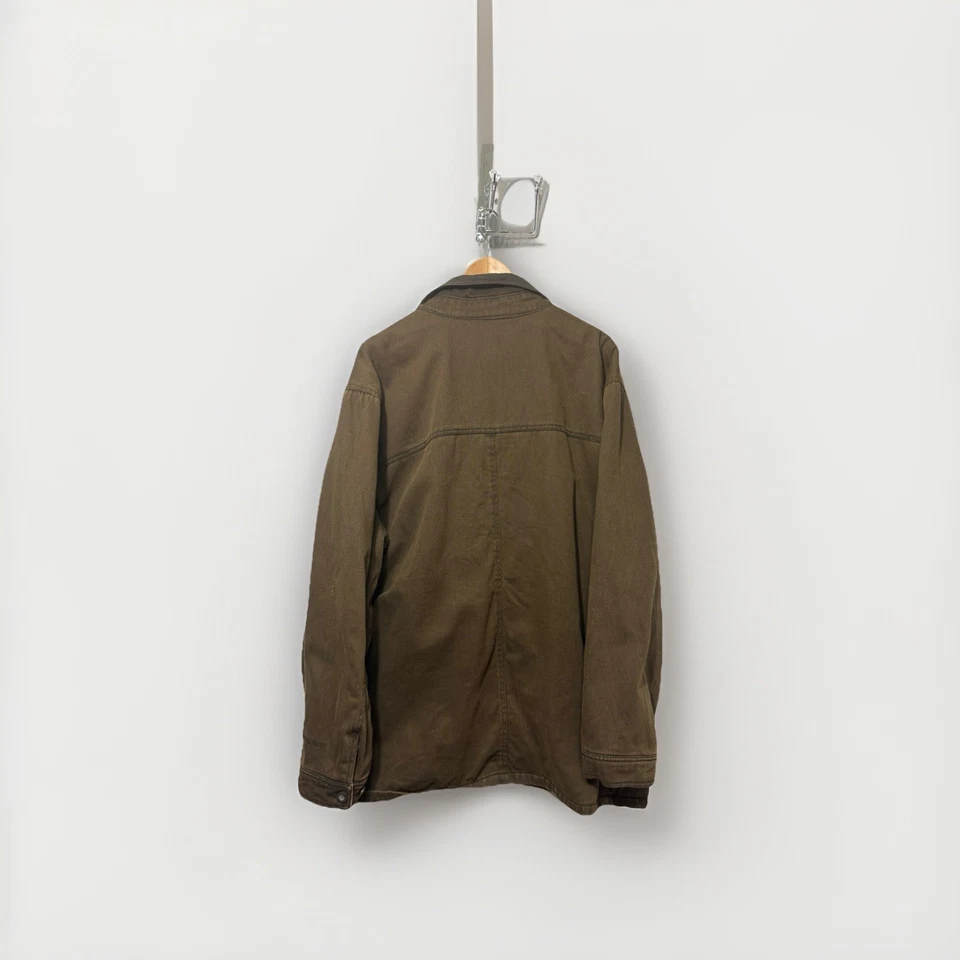 Jaqueta Woolrich Casaco Celeiro de Lona 2XL Masculina Lã Forrada Marrom Roupa de Trabalho Tarefa Antiga - Imagem 2 de 4
