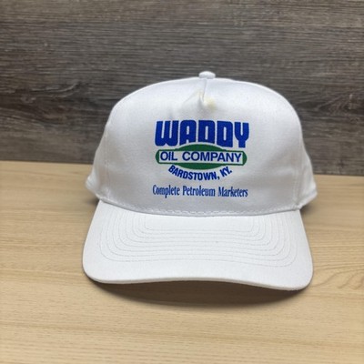 Waddy Oil Company Hat Cap Snap Back Mens One Size White Twill Bardstown KY