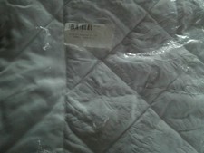 Dorma "Fern" white textured jacquard quilted bedspread/throw, 235 x 235 cm