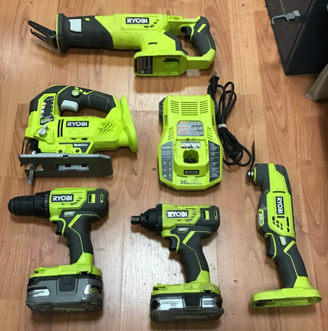 Cordless Combo Ryobi 12 Tool Kit MA3) Ryobi ONE+ 18V Cordless