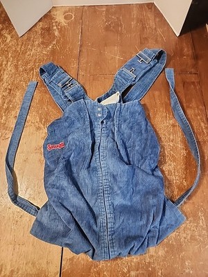 Vintage 1970s Snugli Baby Carrier USA  Blue Corduroy Adjustable Cotton Adjust