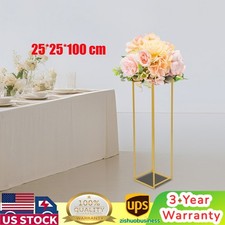 25 25 100cm Wedding Flower Stand Iron Flower Display Rack Gold Tall Flower Stand