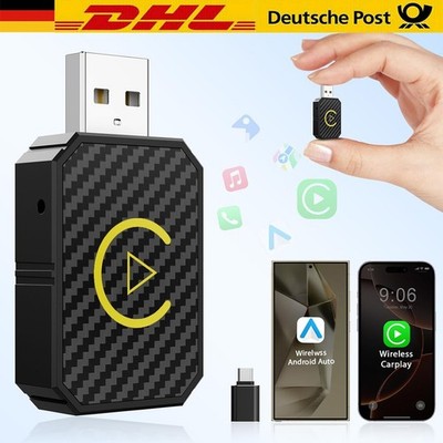 2 in1 Wireless Carplay Adapter Android Auto Adapter USB Auto Dongle Connect Box