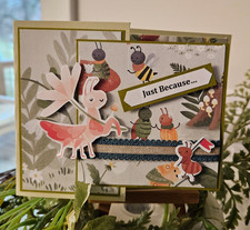 STAMPIN UP CARD KIT - BUGS JUST BECAUSE Makes 4- Set 26.107