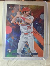 2025 Topps Finest Common Thomas Saggese #9 Oil Spill Refractor (RC) Cardinals SP
