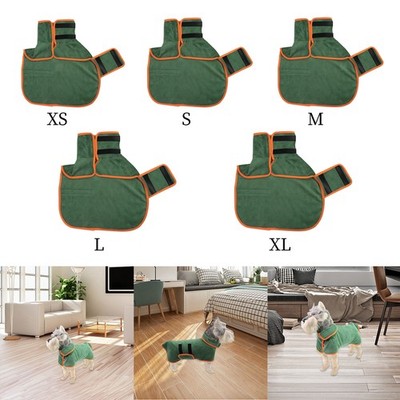 Hundebademantel, Baumwolle Super Fast Dry Robe Coat, Badetuch, Saugfähiges
